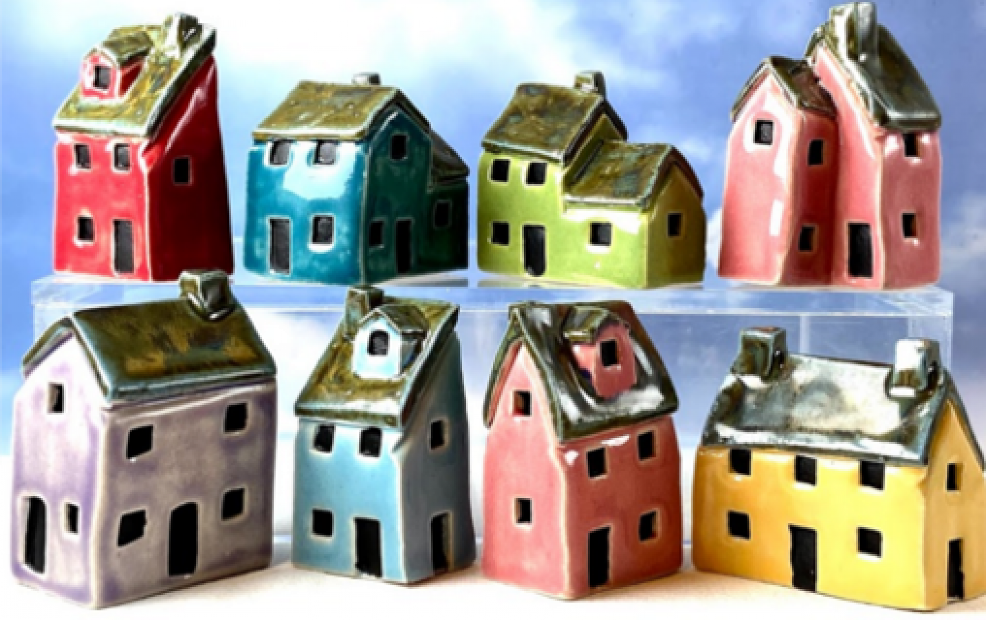 Miniature Ceramic Houses