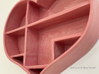 Pottery Shrine or Altar. Pink Heart-Shaped. Handmade - Image 6