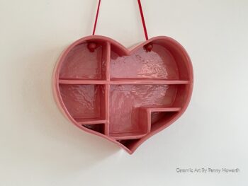 Pottery Shrine or Altar. Pink Heart-Shaped. Handmade - Image 7