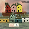 Perfectly Imperfect Discounted "Seconds" Sets of 7 Miniature Ceramic Houses - Image 2
