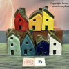 Perfectly Imperfect Discounted "Seconds" Sets of 7 Miniature Ceramic Houses - Image 3