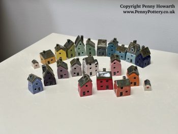 Grand Collection of 20 Penny Pottery Miniature Ceramic Houses + 2 sheds - Image 5