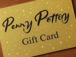 Penny Pottery Gift Cards. Personalised Voucher. Delivered by post.