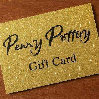 Penny Pottery Gift Cards. Personalised Voucher. Delivered by post.