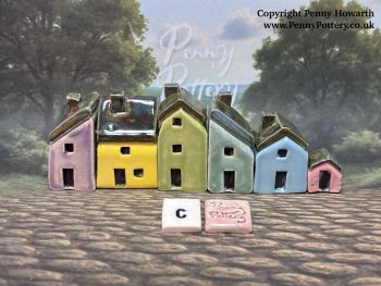 Perfectly Imperfect Discounted "Seconds" Sets of 5 Miniature Ceramic Houses - Image 4