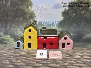 Perfectly Imperfect Discounted "Seconds" Sets of 3 Miniature Ceramic Houses - Image 4