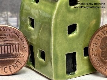 Handmade Miniature Snow-Covered House Sets of 3. Unique Collectable Ceramic Artworks by UK Artist Penny Howarth - Image 6