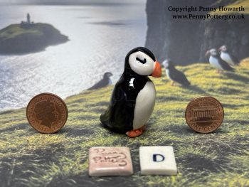 Miniature Ceramic Puffins Created by collected Artist Penny Howarth - Image 5