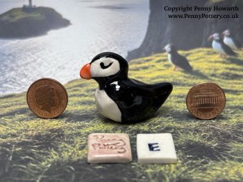 Miniature Ceramic Puffins Created by collected Artist Penny Howarth - Image 6