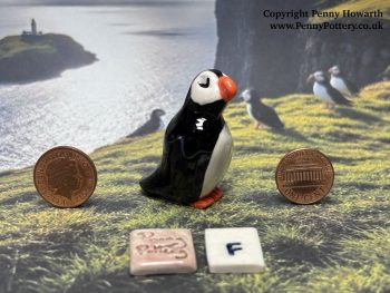 Miniature Ceramic Puffins Created by collected Artist Penny Howarth - Image 7