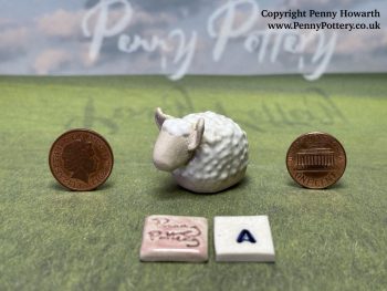 Miniature Ceramic Sheep. Collectable Handmade Sculptures by UK Artist Penny Howarth - Image 2