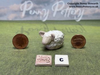 Miniature Ceramic Sheep. Collectable Handmade Sculptures by UK Artist Penny Howarth - Image 4
