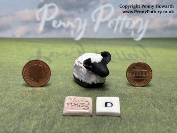 Miniature Ceramic Sheep. Collectable Handmade Sculptures by UK Artist Penny Howarth - Image 5