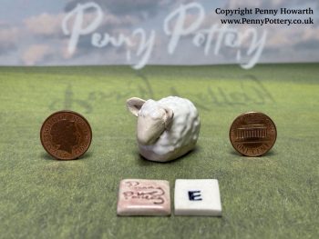 Miniature Ceramic Sheep. Collectable Handmade Sculptures by UK Artist Penny Howarth - Image 6
