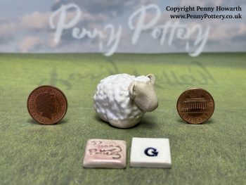 Miniature Ceramic Sheep. Collectable Handmade Sculptures by UK Artist Penny Howarth - Image 8