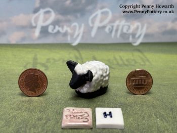 Miniature Ceramic Sheep. Collectable Handmade Sculptures by UK Artist Penny Howarth - Image 9
