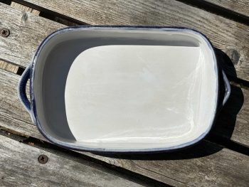 Handmade Rectangular Ceramic Oven Dish. 800ml in Elegant Blue Glaze by UK Artist Penny Howarth - Image 3