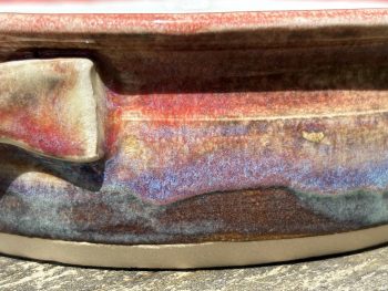 Handmade Round Ceramic Oven Dish. 800ml Capacity in Rustic Purple Glaze by UK Artist Penny Howarth - Image 5