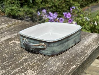 Handmade Rectangular Ceramic Oven Dish. 800ml Light Turquoise Glaze. Functional Art by Penny Howarth - Image 2