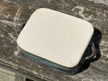 Handmade Rectangular Ceramic Oven Dish. 800ml Light Turquoise Glaze. Functional Art by Penny Howarth - Image 3